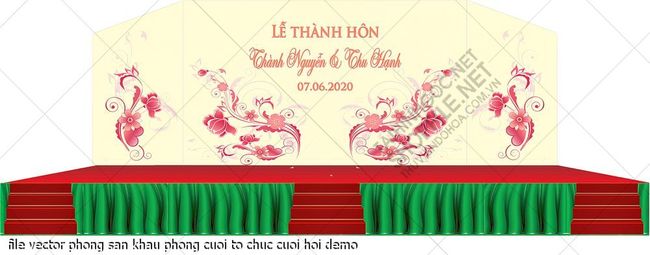 file vector phong san khau phong cuoi to chuc cuoi hoi